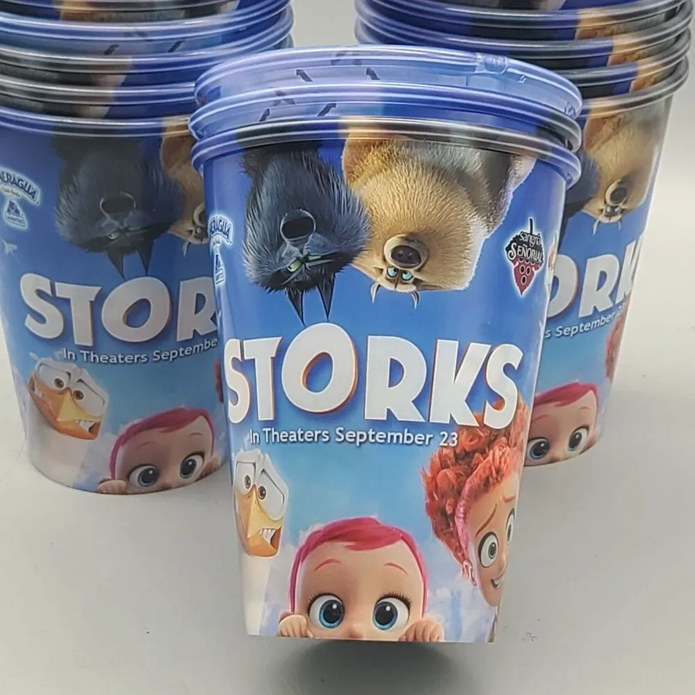 Set (50) promotional cups for the STORKS Movie Collectible Plastic New